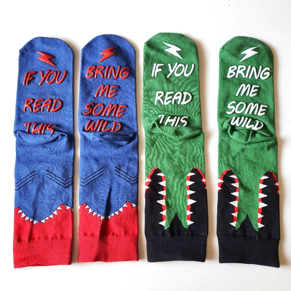 🌞 2 for $15 * 2 Pairs Humor Socks Bring Me Some Wild New